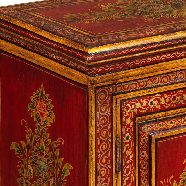 Red and Gold Side Cabinet, 1940s For Sale - Image 6 of 8