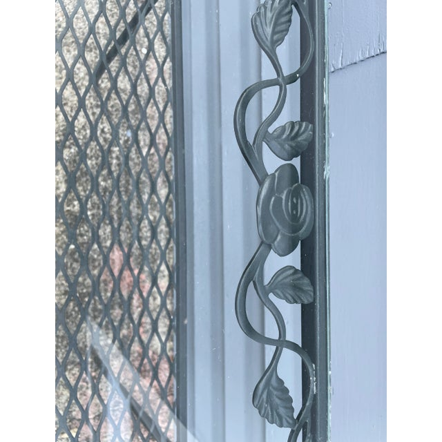 Mid 20th Century Vintage Wrought Iron Outdoor Patio Table For Sale - Image 5 of 12