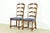French Provincial Century Furniture French Country Carved Solid Oak Ladder Back Side Chairs or Dining Chairs, Pair For Sale - Image 3 of 13