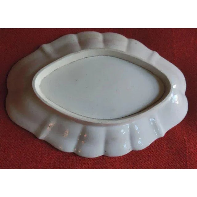 18th Century Chinese Style English Worcester Caughley Blue & White Porcelain Dessert Dish For Sale - Image 9 of 11