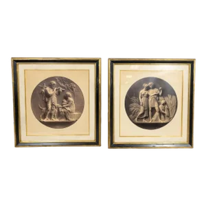 Early 20th Century Pair of NeoClassical Photographs in Newcomb Macklin Frames