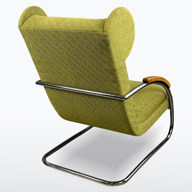 1930s Reclining Armchair FN 26 by Arnošt Beck for Mücke-Melder, 1930s For Sale - Image 5 of 10