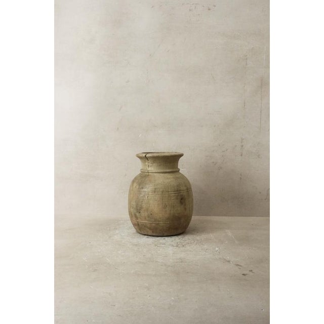 Vintage Teak Vase For Sale - Image 5 of 5