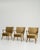 Set of Three Mid-Century Modern Upholstered Armchairs Gold Bronze For Sale - Image 4 of 13