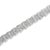 .925 Sterling Silver 2.0 Cttw Diamond Fan-Shaped Fancy Chevron Link Tennis Bracelet For Sale - Image 4 of 6