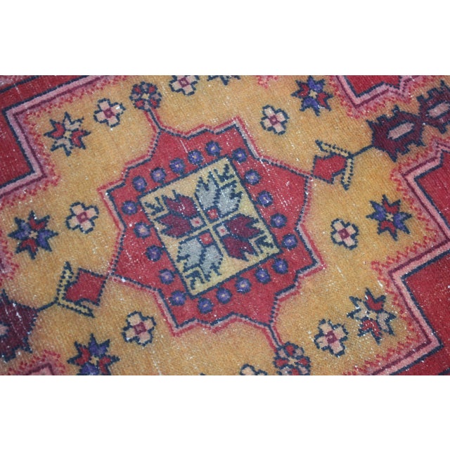 Red 1980s Turkish Red Bordered Rug For Sale - Image 8 of 13