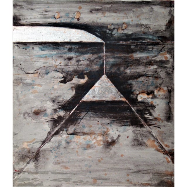 This artwork titled "Alta Beach" c.1990 is an original lithograph with silver leaf addition on Arches paper, by Japanese...