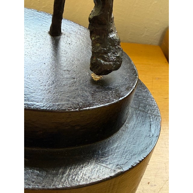 Mid 20th C. Studio Bronze Brutalist Figural Sculpture For Sale - Image 11 of 12