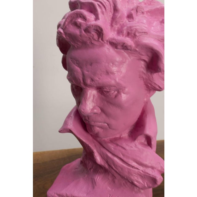 Pop Art Plaster Bust of Ludwig van Beethoven in Terracotta, 1890s For Sale - Image 6 of 8