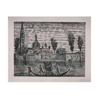 Gian Paolo Berto, The Boat, Etching, 1970s For Sale