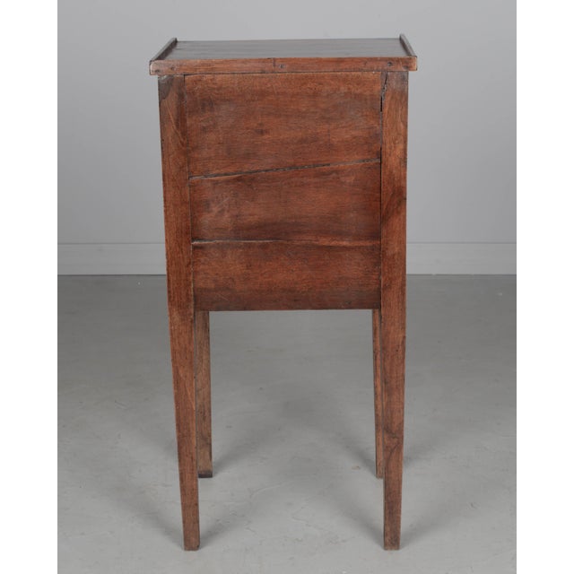 French Country Walnut Side Table or Nightstand For Sale In Orlando - Image 6 of 10