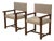 Upholstered Oak Armchairs, 1950s, Set of 2 For Sale