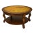 Mid 20th Century Old World Tobacco Walnut Coffee Table With Verdigris Metal Inset Top For Sale