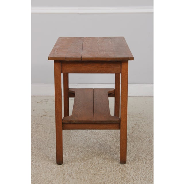 Stickley Antique Oak Library Table For Sale - Image 10 of 12