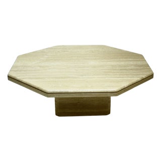 Vintage Italian Travertine Coffee Table, 1970s For Sale