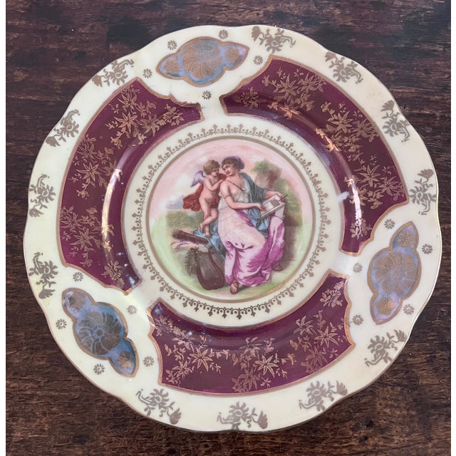 Antique Royal Vienna Style 6.5" Porcelain Cabinet Plates - Set of 3 For Sale - Image 4 of 12
