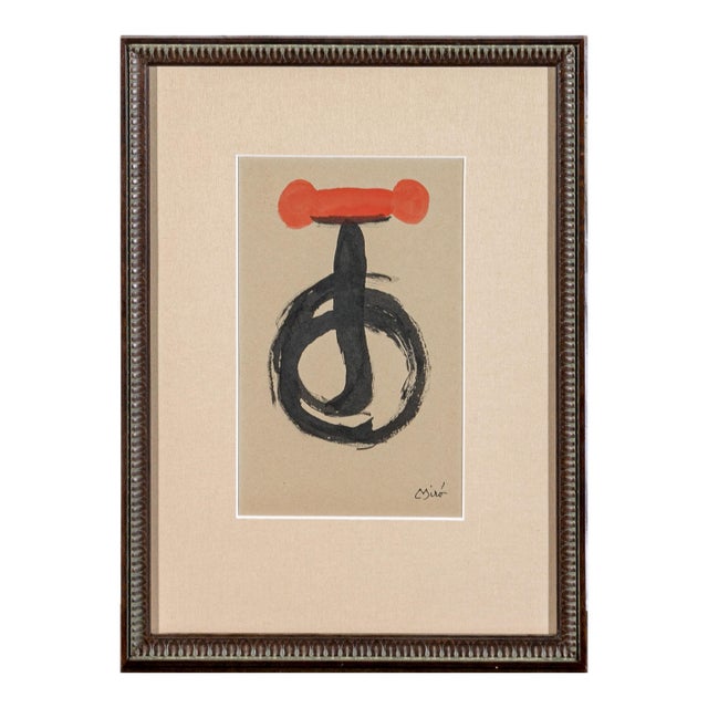 Mid 20th Century Joan Miro (Spanish, 1893 - 1983) Lithograph on Paper For Sale