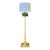 Faux Bamboo Coastal Palm Tree Floor Lamp With Metal Fronds For Sale