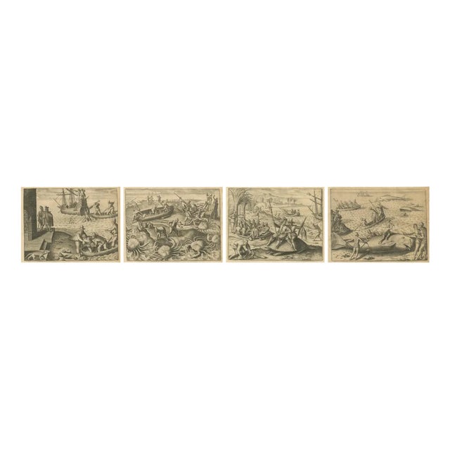 Exotic Encounters, 1598, Paper, Set of 4 For Sale