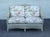 High Quality Vintage Lloyd Flanders Aluminum Frame Woven Outdoor Wicker Settee Loveseat with Floral Upholstered Cushions