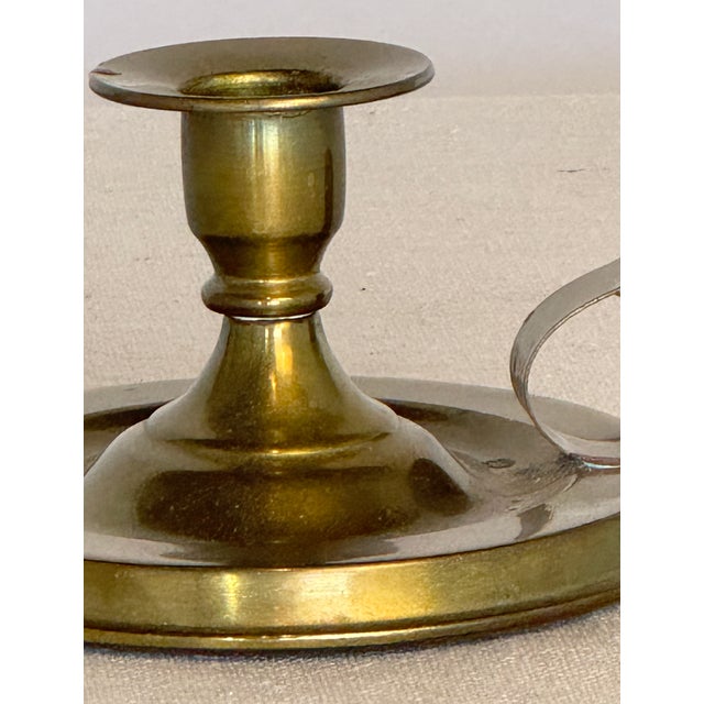 Vintage German Brass Candleholder, with "Germany" stamp. Great patina.