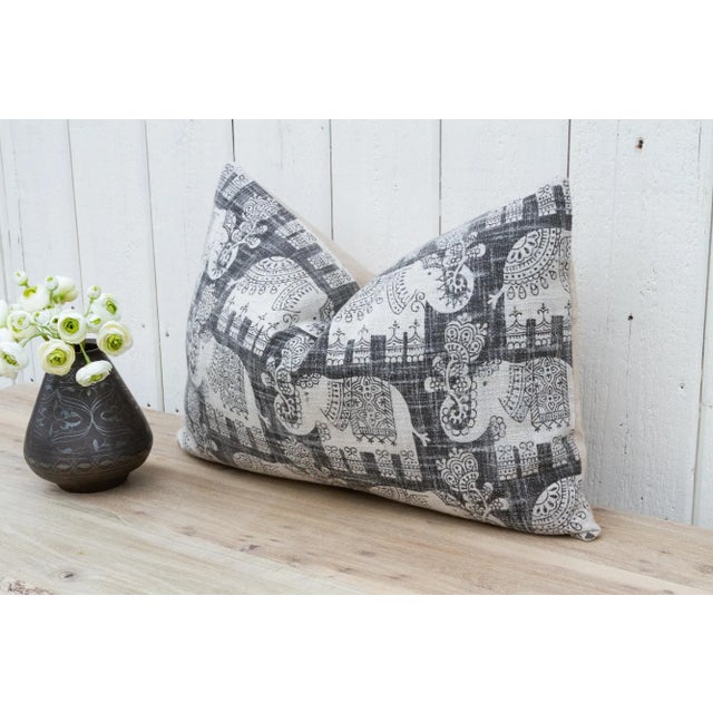 Gajraj Indian Dhurrie Block Print Pillow For Sale - Image 4 of 8