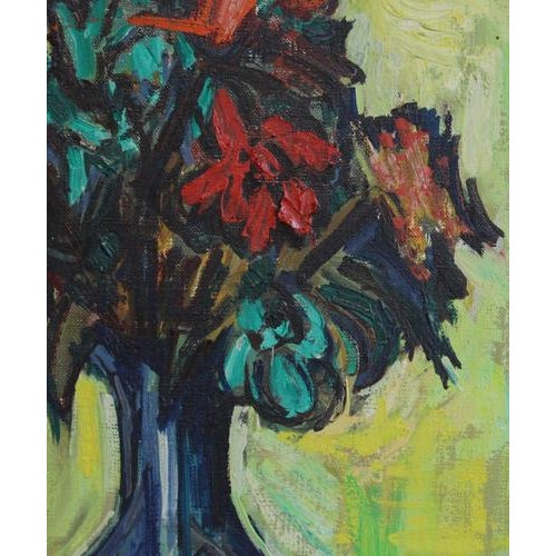 Isis Kischka, Bouquet of Flowers, 1963, Oil on Canvas For Sale - Image 6 of 14