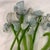 French Beaded Flowers Pale Blue and White Iris For Sale - Image 9 of 12