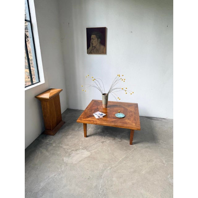 Inlaid Oak Coffee Table, 1940s For Sale - Image 3 of 18