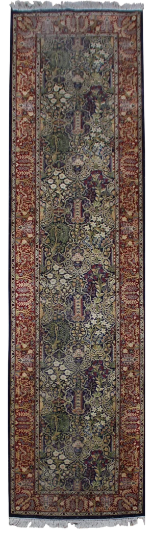 Vintage Hand-Knotted Pakistani 300 Line Rug