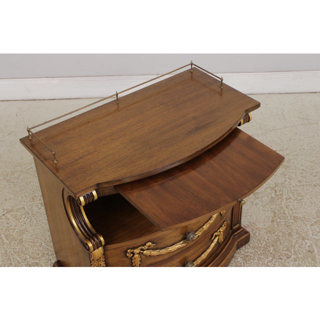 Brown Karges French Provincial Walnut Nightstand For Sale - Image 8 of 18