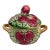 French Majolica Sugar Bowl Fruits Sarreguemines Circa 1920 For Sale