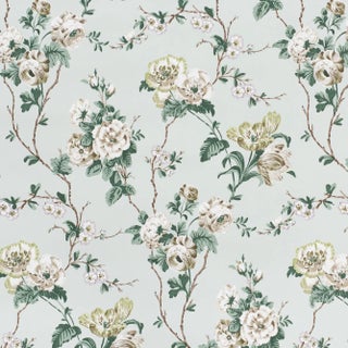 Sample - Schumacher x Veere Grenney Betty Wallpaper in Celadon For Sale