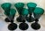 English Georgian Bristol Hand Blown Emerald Green Wine or Sherry Glasses 19th Century - a Set of 6 For Sale - Image 4 of 12