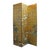 Vintage Japanese Gilt , Figural & Floral Hand Painted 3-Panel Screen C1940 For Sale - Image 10 of 14