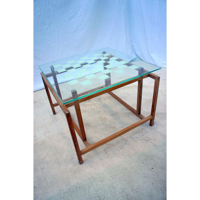 1960s Mid-Century Modern Henning Norgaard for Komfort Teak and Glass Side Chess Game Table For Sale - Image 9 of 12
