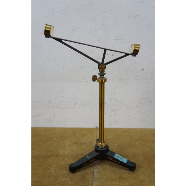 Antique Max Kohl Chemnitz Germany Brass Iron Optical Polariscope Scope 15" For Sale - Image 11 of 17