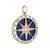 Distinct & stylish contemporary Compass pendant crafted in 14 karat yellow gold. Set with a lapis lazuli backdrop the...