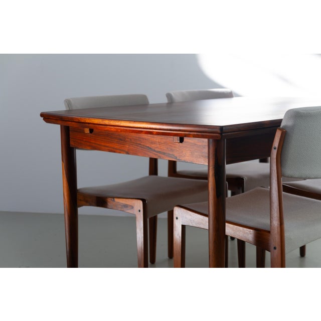 Danish Modern Extendable Rosewood Dining Table, 1960s For Sale - Image 11 of 18
