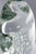 Large amorphic handblown glass sculpture with air bubble inclusions has unique shape from all angles. Beautiful light...