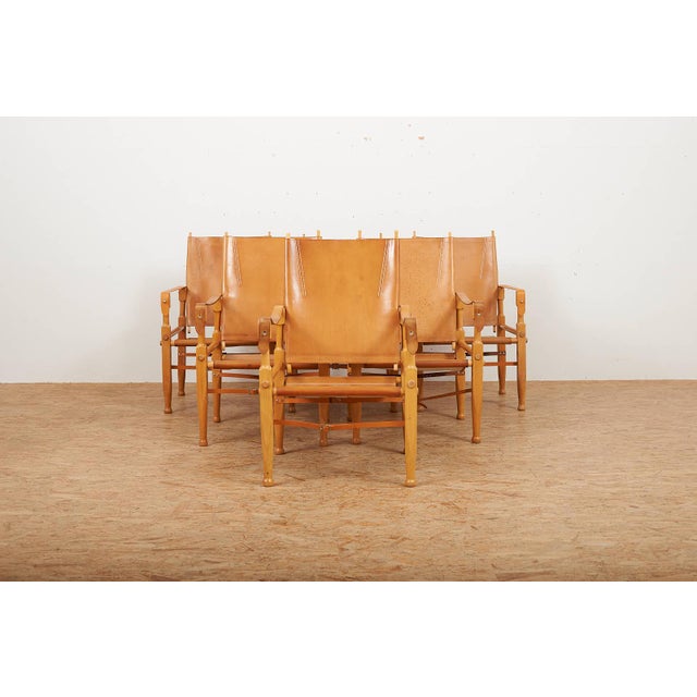 Colonial Armchair with Beechwood Frame and Leather Upholstery by Wilhelm Kienzle for Wohnbedarf, 1928 For Sale - Image 4 of 16