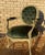 New Victorian Style Green Velvet French Style Arm Chair/Settee/Chair For Sale In New York - Image 6 of 8
