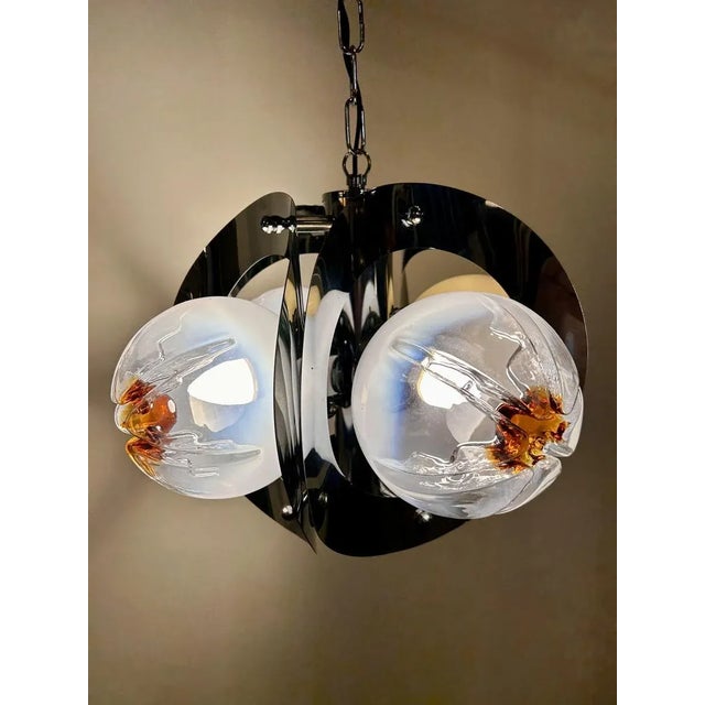 Blown Murano Glass Pendant Light, 1970s For Sale - Image 10 of 10