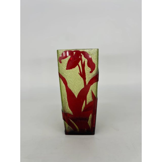 Daum Nancy, French Cameo & Wheel Carved Art Glass Vase Circa 1900 For Sale - Image 10 of 11