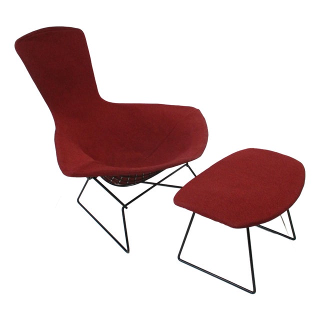Harry Bertoia Bird Lounge Chair and Ottoman for Knoll For Sale