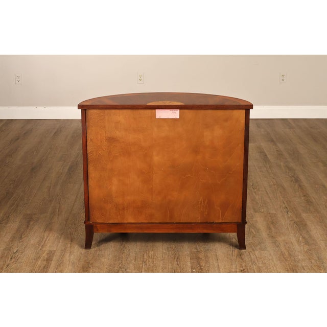Henkel Harris Mahogany Demilune Console Cabinet Console For Sale - Image 17 of 18