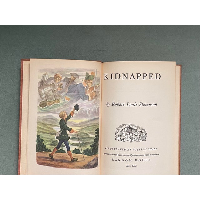 Illustration “Kidnapped” by Robert Louis Stevenson Cloth Cover Book For Sale - Image 3 of 12