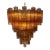 Vintage Amber Murano Tronchi Glass Chandelier, Italy, 1970s For Sale