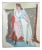 "Slit" 1950's Gouache Painting Mid Century Female For Sale