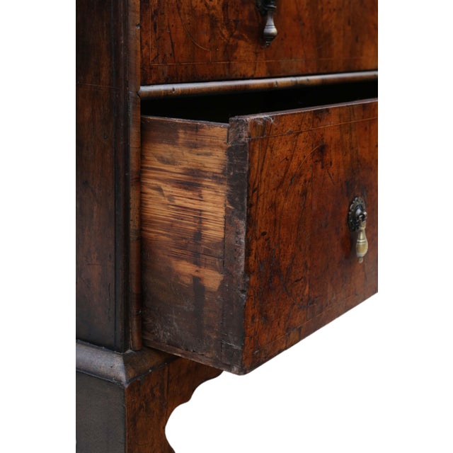Antique Queen Anne Inlaid Burr Walnut Escritoire Desk, Early 18th Century For Sale - Image 12 of 14